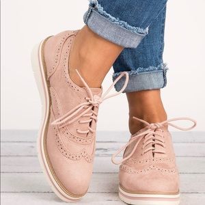 Faux Suede Brogue Shoes label 41 / women’s US 10